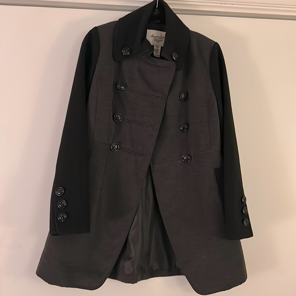 American Rag Black and Grey Pea Coat